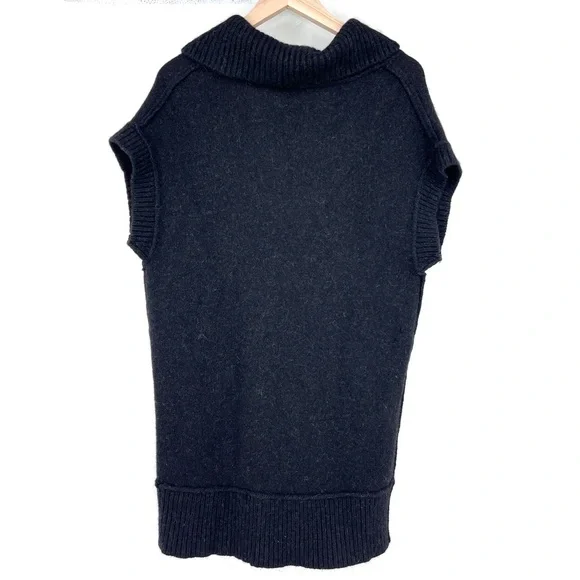 Vince sweater Alpaca Wool Cashmere Cowl Neck Short Sleeve L black - Picture 7 of 10